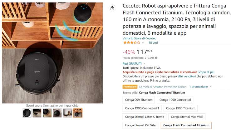 Amazon robot aspirapolvere offerta 15-12-2022 081