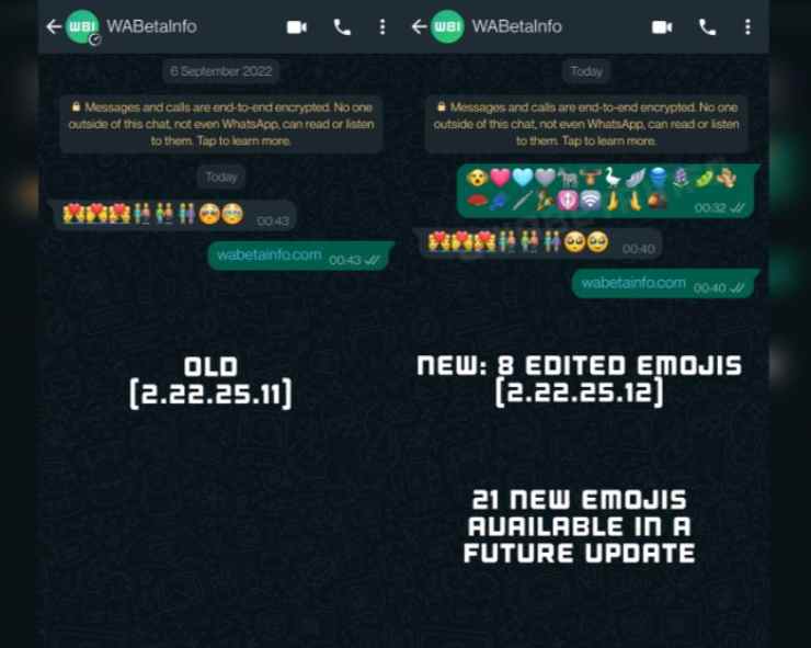 WhatsApp 21 nuove emoji (webetainfo) 081.it 031222